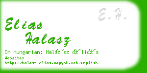 elias halasz business card